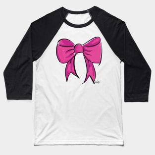 Pink Bow Baseball T-Shirt